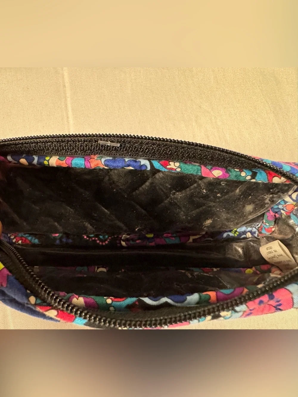 Quilted Paisley Cosmetic Pouch - Multicolor